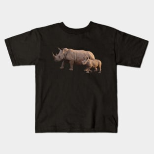 Mom and baby rhino Kids T-Shirt